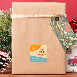 Sticker Carré Été chaud