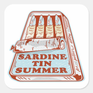 Sticker Carré Été de Sardine