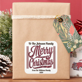 Sticker Carré Étincelle dans la joie de Noël !