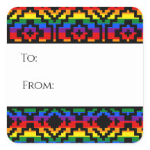 Étiquette-cadeau géométrique LGBTQ Pride Rainbow