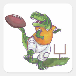 Sticker Carré Étoile de football Dino