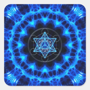 Sticker Carré Étoile Tétraèdre de Metatron
