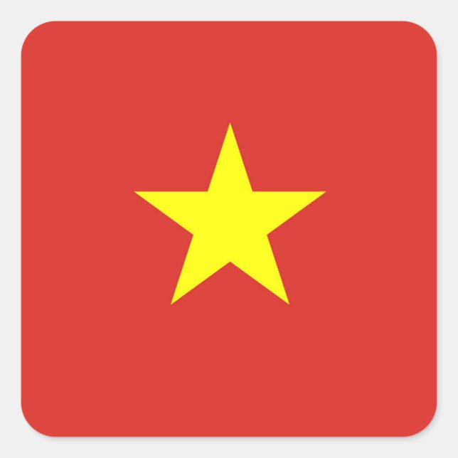 Sticker Carré étoile vietnamienne (Devant)