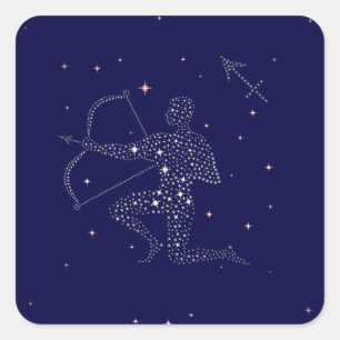 Sticker Carré étoiles sagittaire