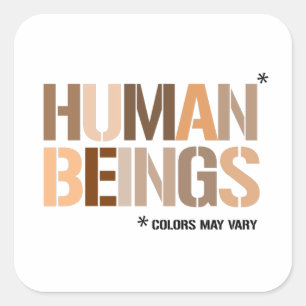 Sticker Carré Êtres humains - les couleurs peuvent varier