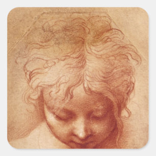 Sticker Carré Étude d'une tête