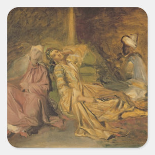 Sticker Carré Étude pour l'intérieur d'un Harem