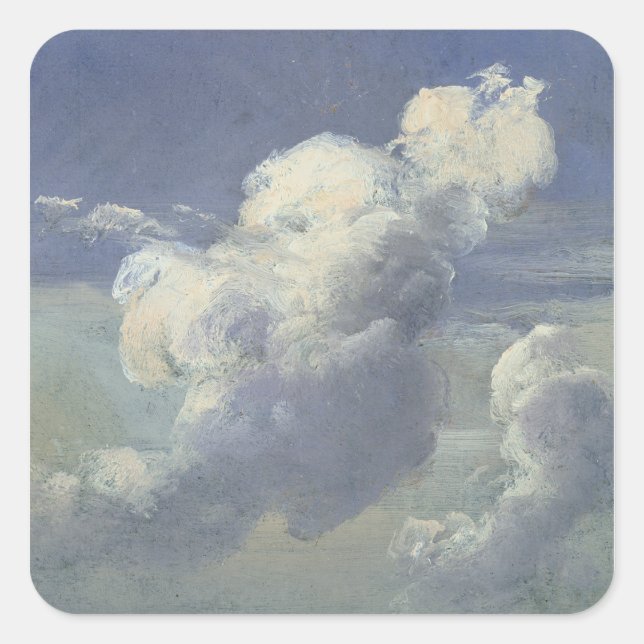 Sticker Carré Étude sur le nuage, 1832 (Devant)