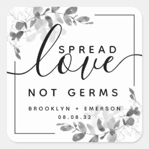 Sticker Carré Eucalyptus Étaler Amour Pas Germes Sanitizer À La
