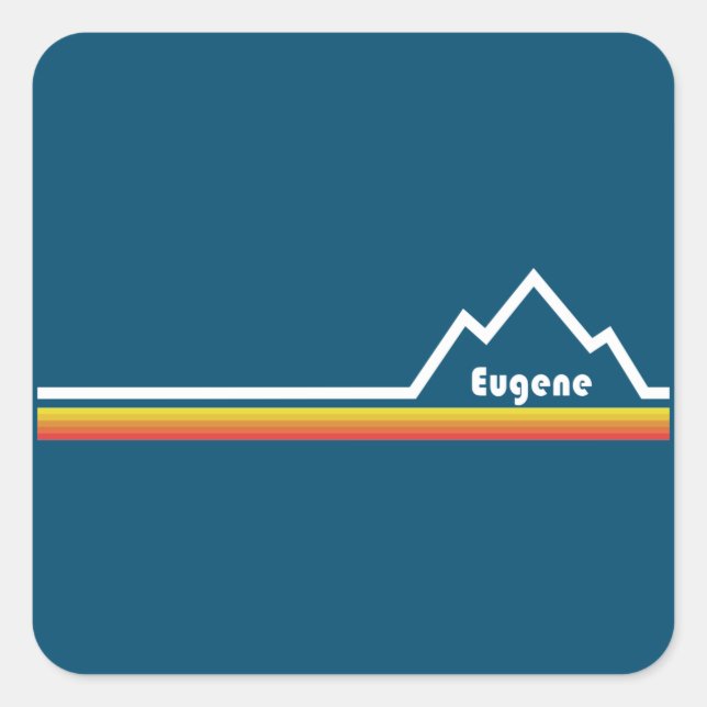 Sticker Carré Eugene Oregon (Devant)