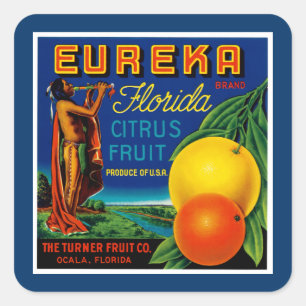 Sticker Carré Eureka Florida Citrus