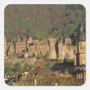 Sticker Carré Europe, Allemagne, Heidelberg. Château