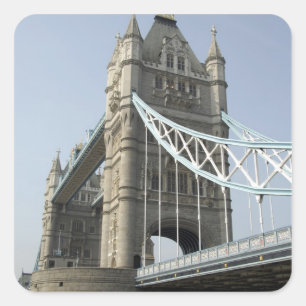 Sticker Carré Europe, Angleterre, Londres. Tower Bridge sur la