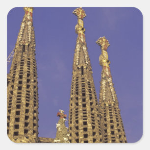 Sticker Carré Europe, Espagne, Barcelone, Sagrada Familia