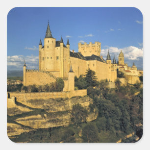 Sticker Carré Europe, Espagne, Ségovie. L'imposant Alcazar,