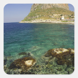 Sticker Carré Europe, Grèce, Péloponnèse, Monemvasia. Les