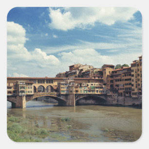 Sticker Carré Europe, Italie, Florence. Le Ponte Vecchio