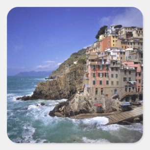 Sticker Carré Europe, Italie, Riomaggiore. Riomaggiore est const