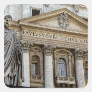 Sticker Carré Europe, Italie, Rome. Basilique Saint-Pierre (aka
