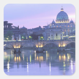 Sticker Carré Europe, Italie, Rome, Le Vatican. St-Pierre &