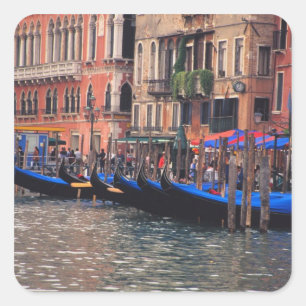 Sticker Carré Europe, Italie, Venise, gondoles dans le canal