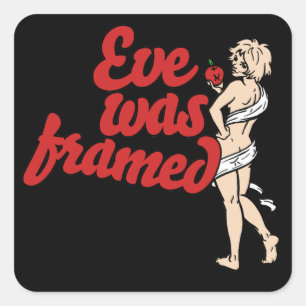 Sticker Carré Eve a été encadrée