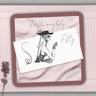 Sticker Carré Événement de naissance Chic Couture Cinquante Élég
