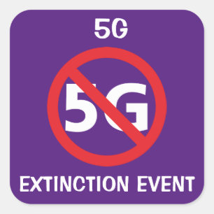 Sticker Carré événement d'extinction 5G