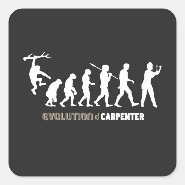 Sticker Carré Évolution Du Carpentier (Devant)