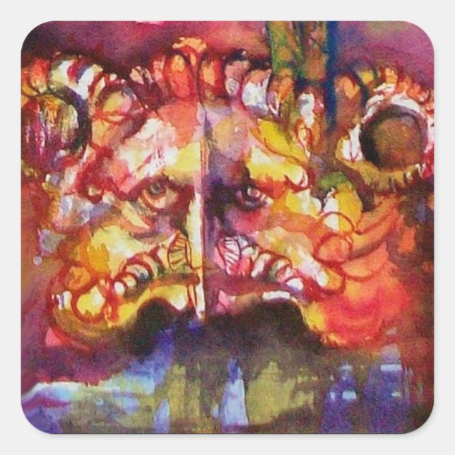 Sticker Carré EXCALIBUR Arthurian Legends Aquarelle (Devant)