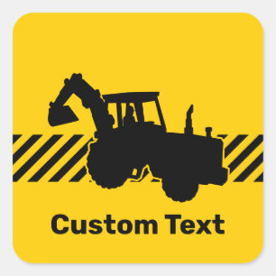 Sticker Carré Excavateur
