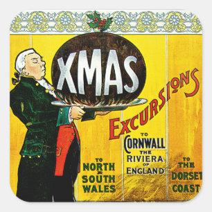 Sticker Carré Excursions de Noël du Great Western Railway