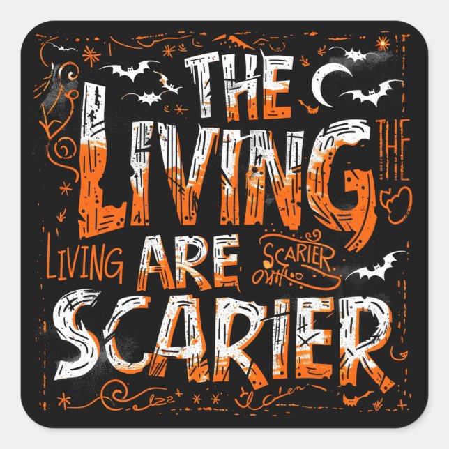 Sticker Carré ExDesigner | Personnalisation | Halloween (Devant)