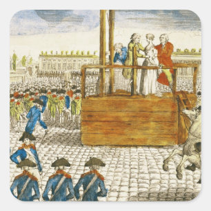 Sticker Carré Exécution de Marie-Antoinette