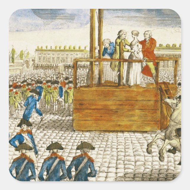 Sticker Carré Exécution de Marie-Antoinette (Devant)