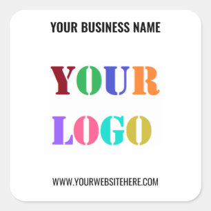 Sticker Carré Exemple d'autocollants promotionnels avec logo d'e