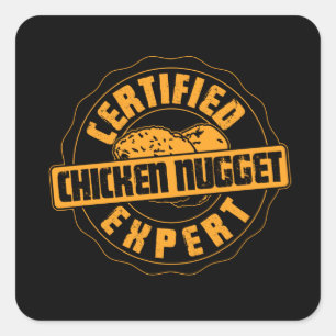 Sticker Carré Expert certifié en nugget de poulet