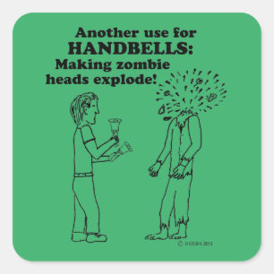 Sticker Carré Explosif Zombie Handbells