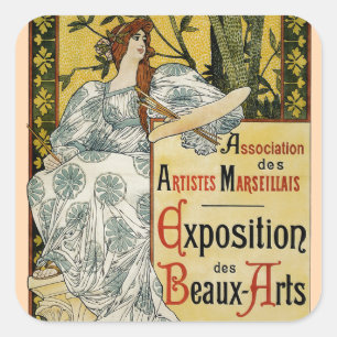 Sticker Carré Exposition des Baux-Arts