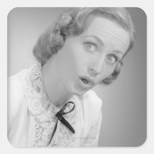 Sticker Carré Expressions faciales (Devant)