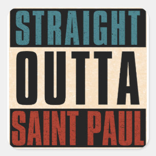 Sticker Carré Extérieur droit Saint Paul Minnesota MN