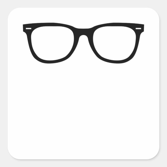 Sticker Carré Eye Glasses (Devant)