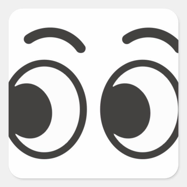 Sticker Carré Eyes look émoji (Devant)