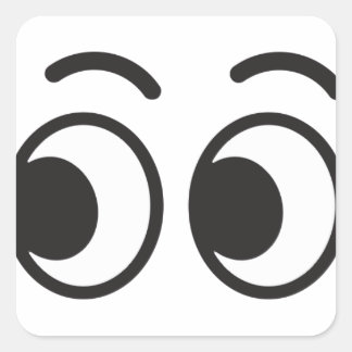 Sticker Carré Eyes look émoji