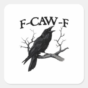 Sticker Carré F Caw F Graphique Vintage Classique