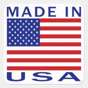 Sticker Carré Fabriqué Aux États-Unis