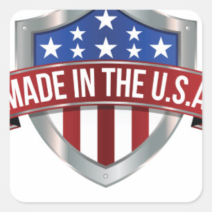 Sticker Carré Fabriqué aux Etats-Unis