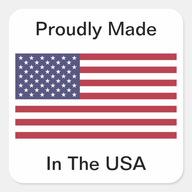 Sticker Carré Fabriqué aux États-Unis (Devant)