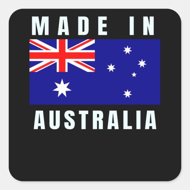 Sticker Carré fabriqué en australie (Devant)