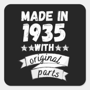 Sticker Carré fabriqués en 1935 avec des pièces d'origine,